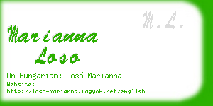 marianna loso business card