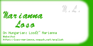 marianna loso business card